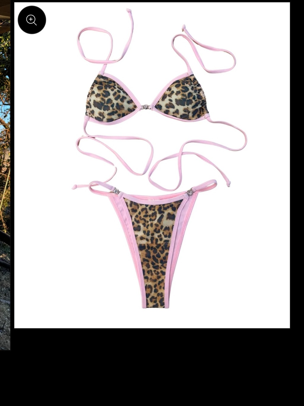 Strawberry Milk Mob Leopard Bikini
